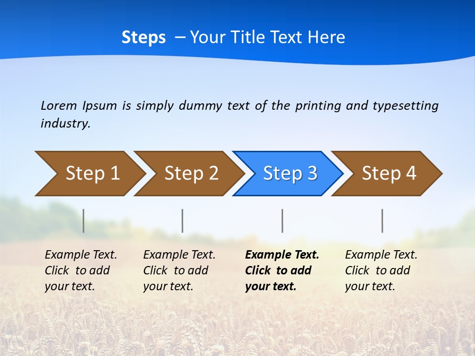 Background Wheat Straw PowerPoint Template