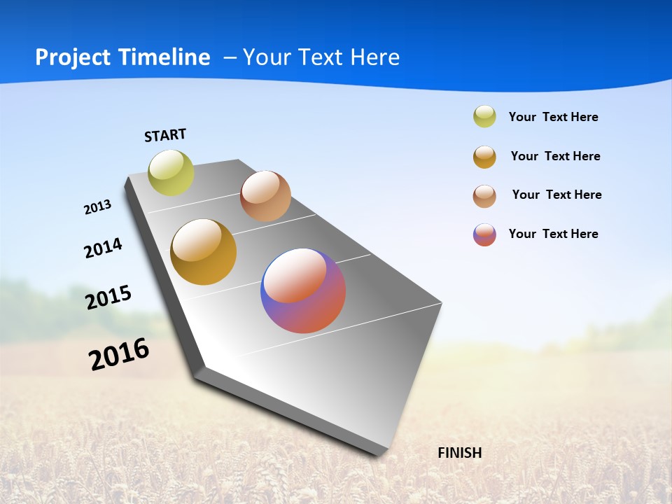 Background Wheat Straw PowerPoint Template