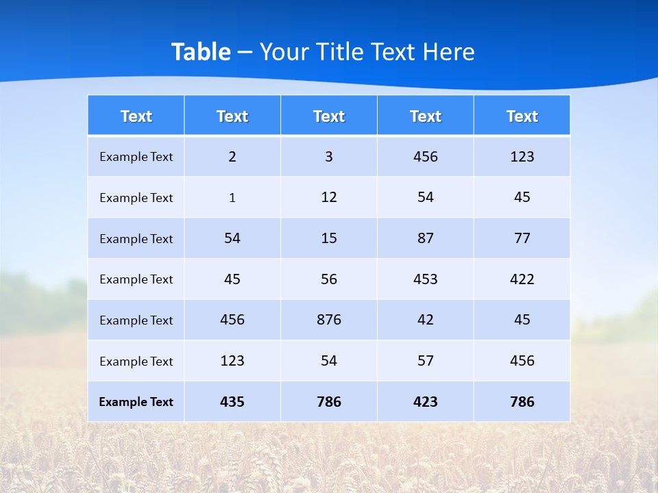 Background Wheat Straw PowerPoint Template