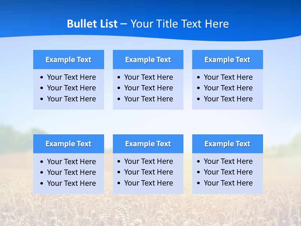 Background Wheat Straw PowerPoint Template