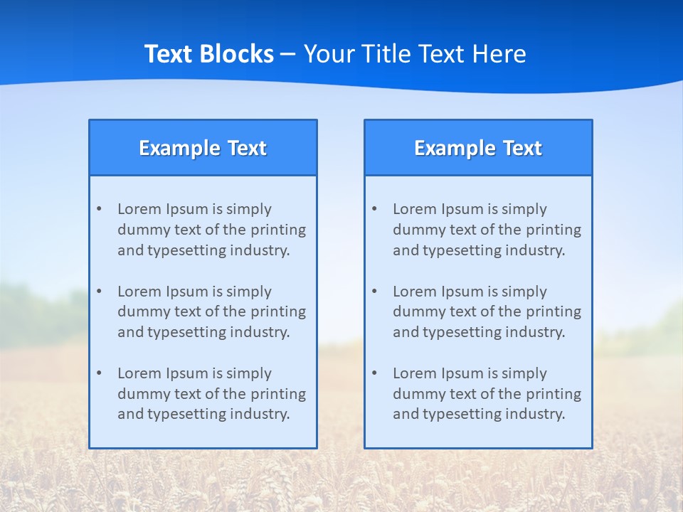 Background Wheat Straw PowerPoint Template