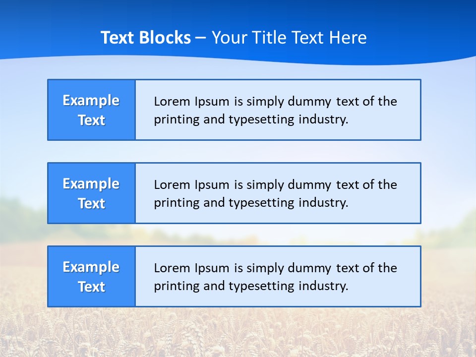 Background Wheat Straw PowerPoint Template