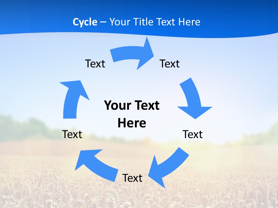 Background Wheat Straw PowerPoint Template