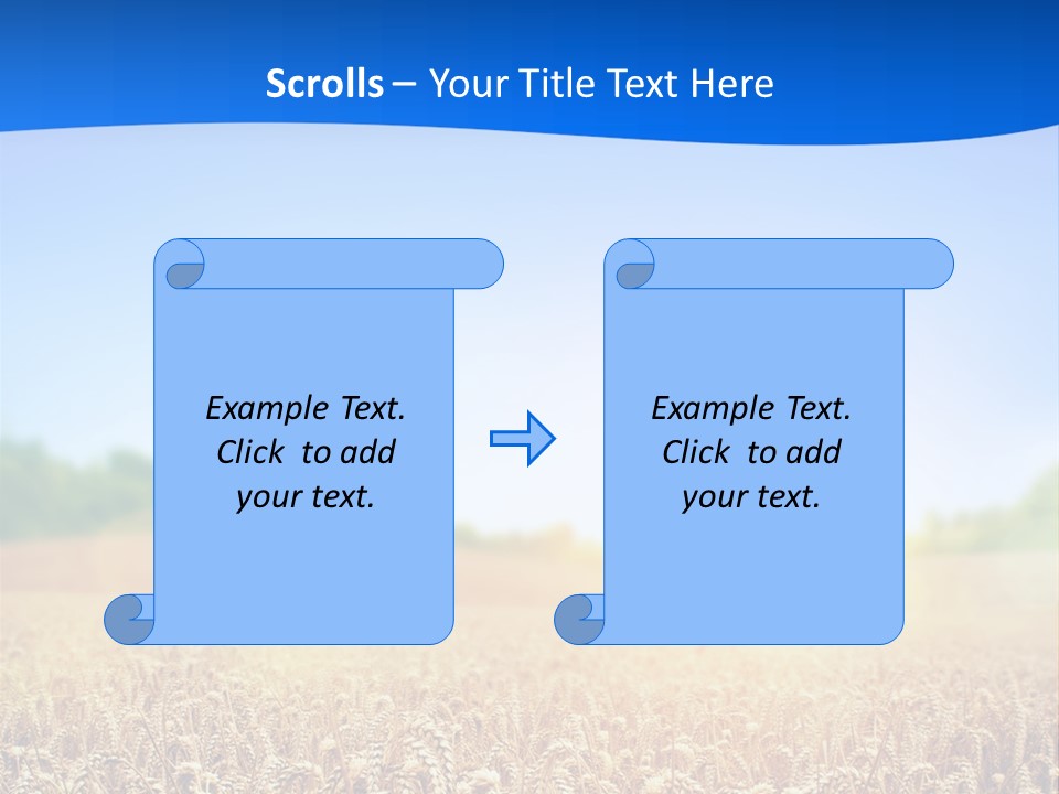 Background Wheat Straw PowerPoint Template