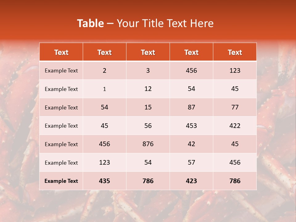 Leg Ice Food And Drink PowerPoint Template