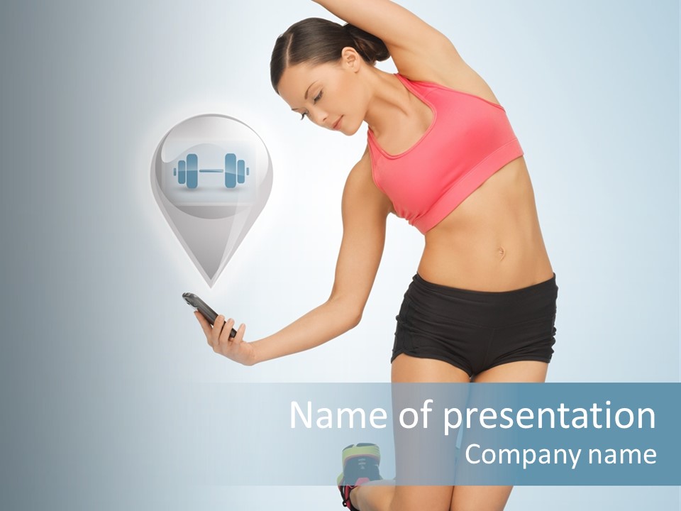 Shape Dumbell Icon PowerPoint Template