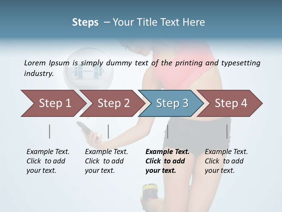 Shape Dumbell Icon PowerPoint Template