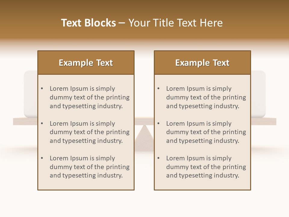 Risk Seesaw Price PowerPoint Template