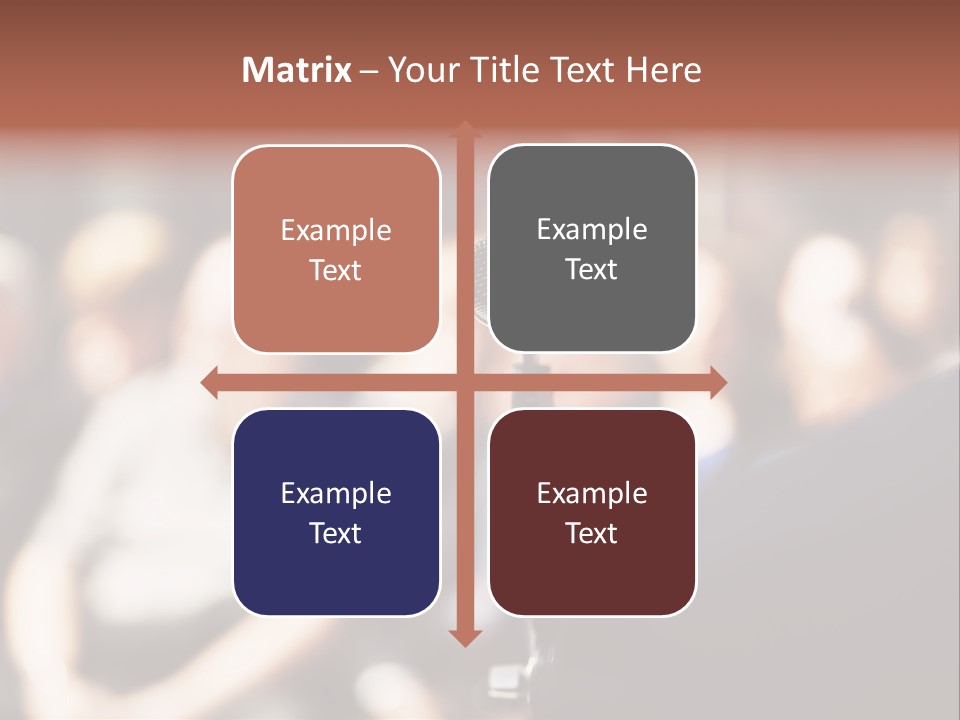 Convention Center Unrecognizable Person Microphone Stand PowerPoint Template