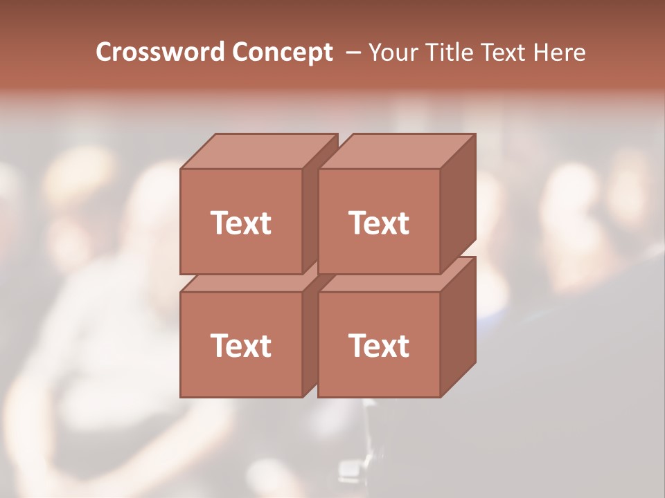 Convention Center Unrecognizable Person Microphone Stand PowerPoint Template