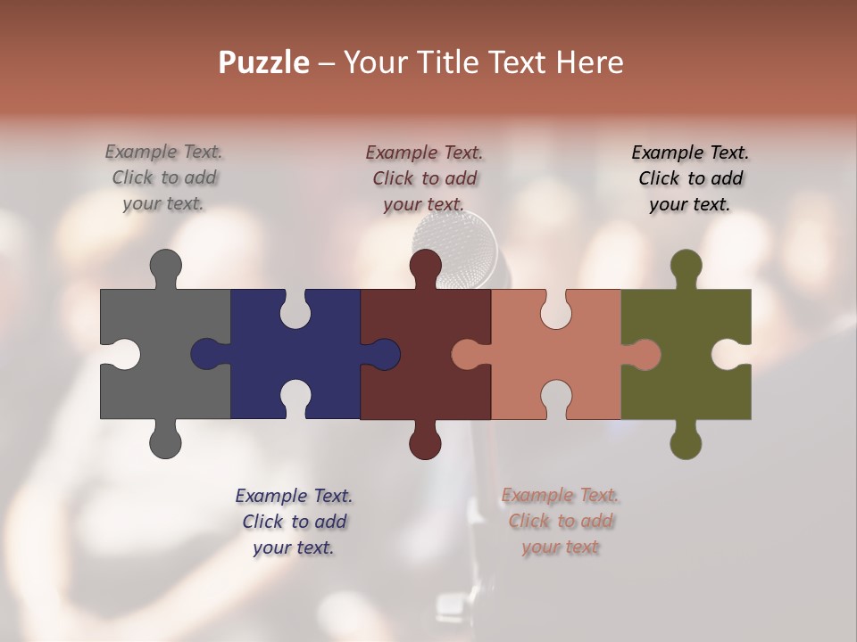 Convention Center Unrecognizable Person Microphone Stand PowerPoint Template