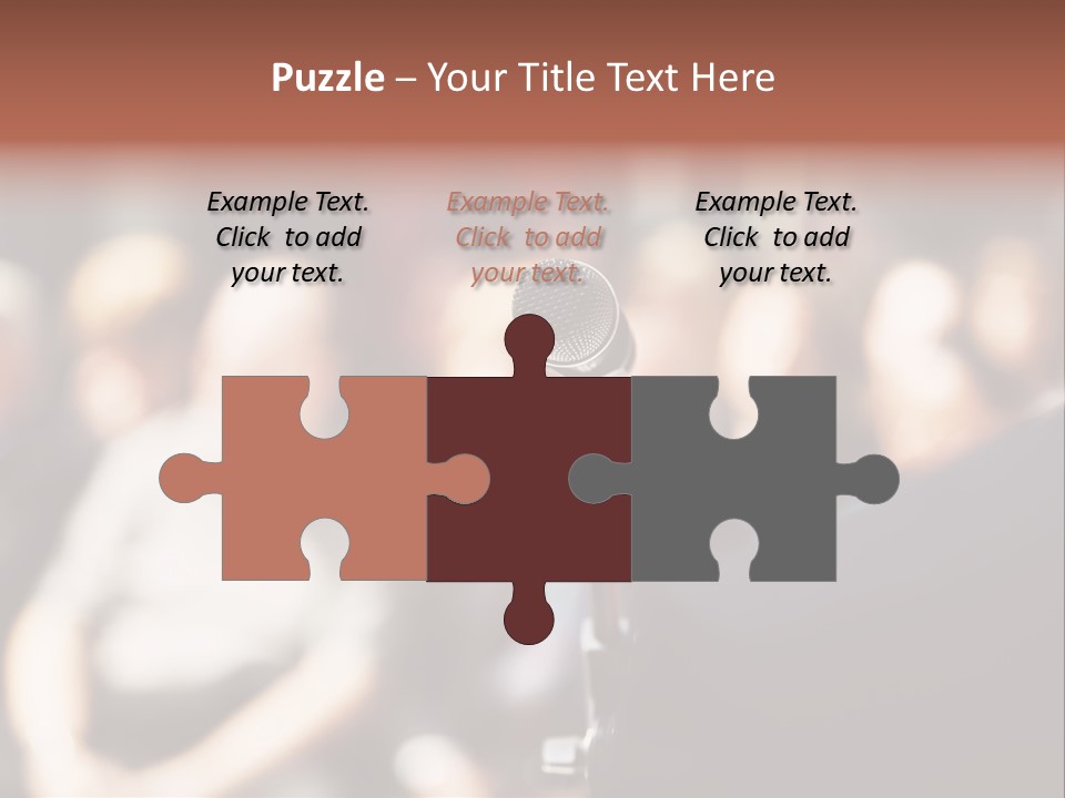 Convention Center Unrecognizable Person Microphone Stand PowerPoint Template