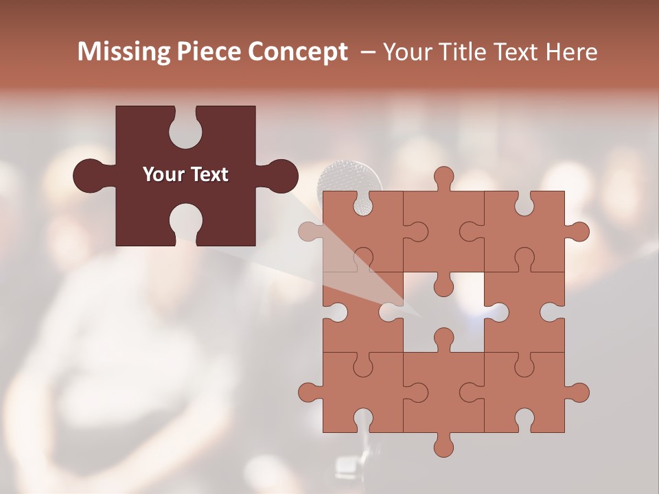 Convention Center Unrecognizable Person Microphone Stand PowerPoint Template