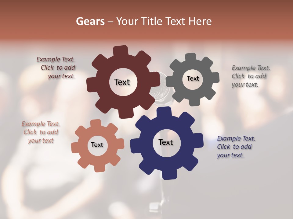 Convention Center Unrecognizable Person Microphone Stand PowerPoint Template