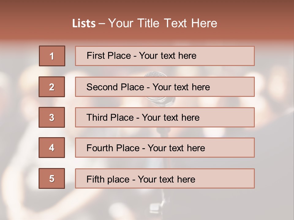 Convention Center Unrecognizable Person Microphone Stand PowerPoint Template