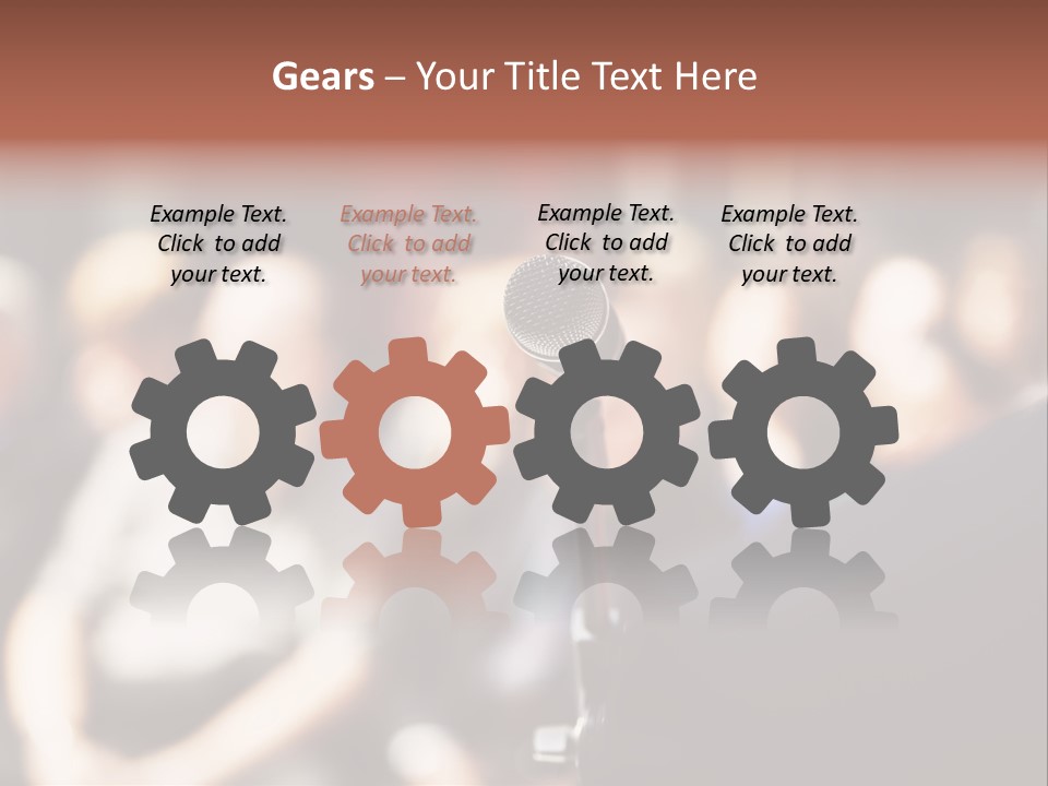 Convention Center Unrecognizable Person Microphone Stand PowerPoint Template