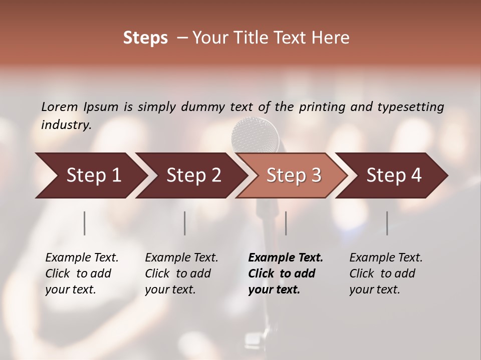 Convention Center Unrecognizable Person Microphone Stand PowerPoint Template