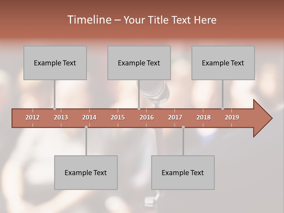 Convention Center Unrecognizable Person Microphone Stand PowerPoint Template