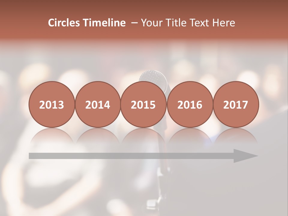 Convention Center Unrecognizable Person Microphone Stand PowerPoint Template