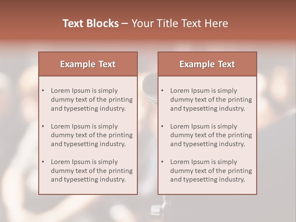 Convention Center Unrecognizable Person Microphone Stand PowerPoint Template