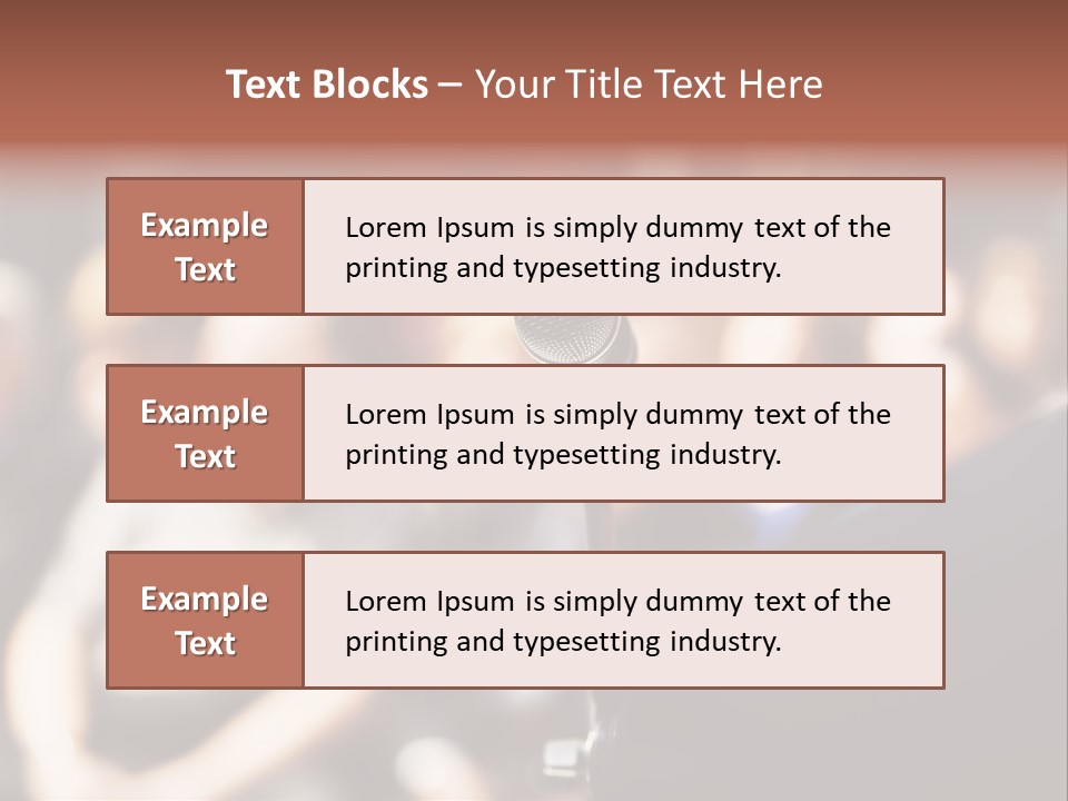Convention Center Unrecognizable Person Microphone Stand PowerPoint Template
