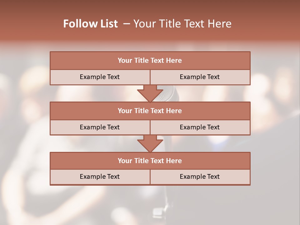 Convention Center Unrecognizable Person Microphone Stand PowerPoint Template