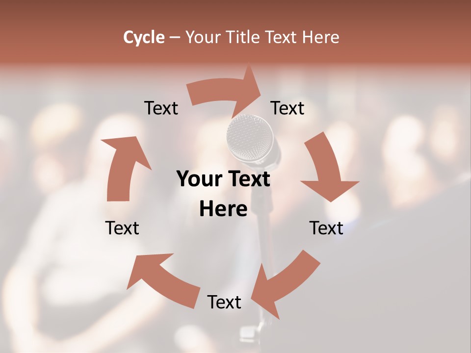 Convention Center Unrecognizable Person Microphone Stand PowerPoint Template