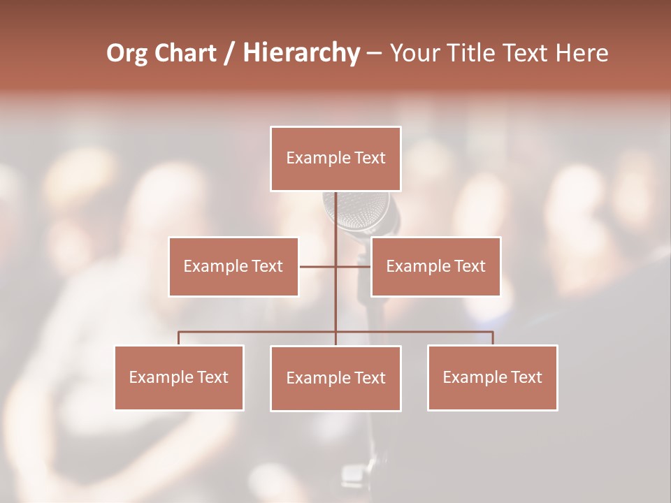 Convention Center Unrecognizable Person Microphone Stand PowerPoint Template