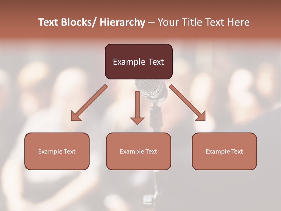 Convention Center Unrecognizable Person Microphone Stand PowerPoint Template