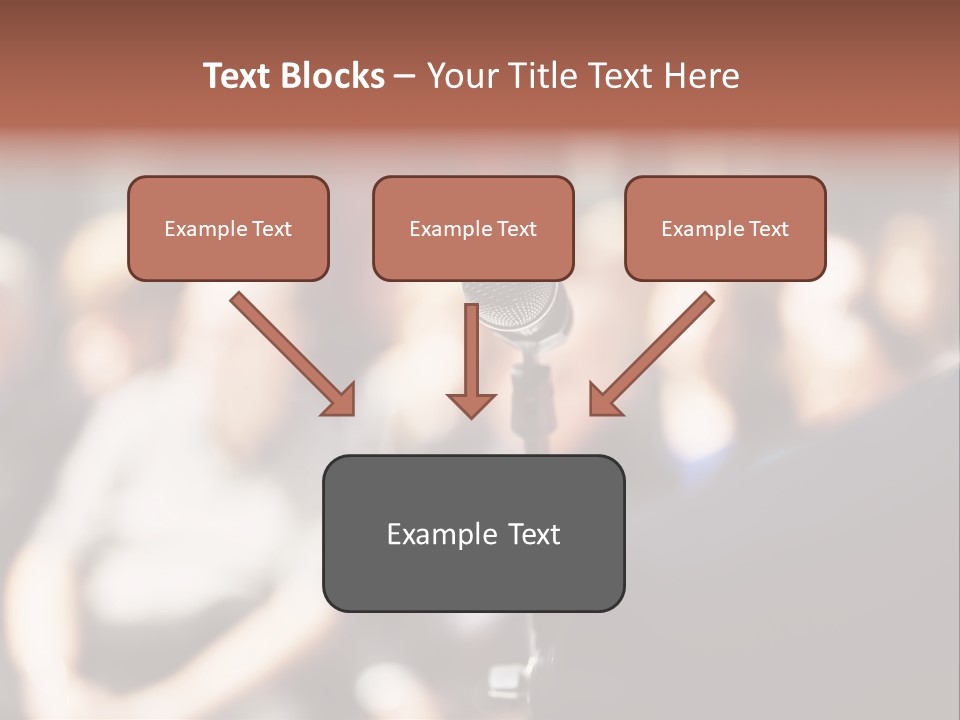 Convention Center Unrecognizable Person Microphone Stand PowerPoint Template