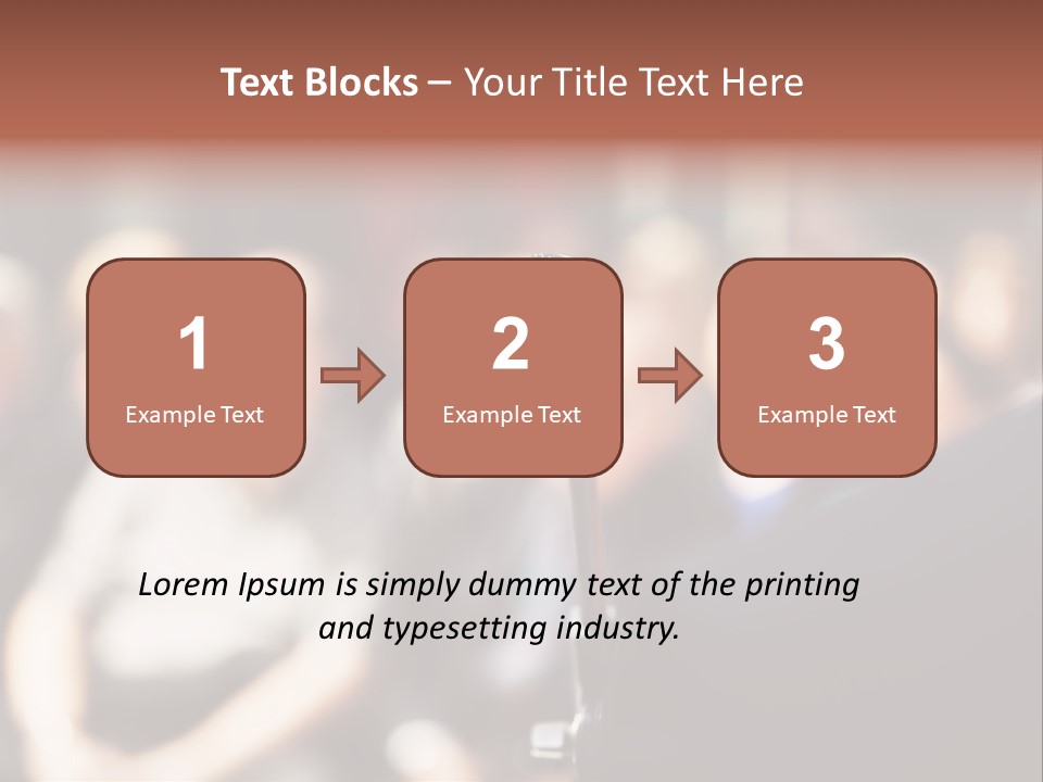 Convention Center Unrecognizable Person Microphone Stand PowerPoint Template