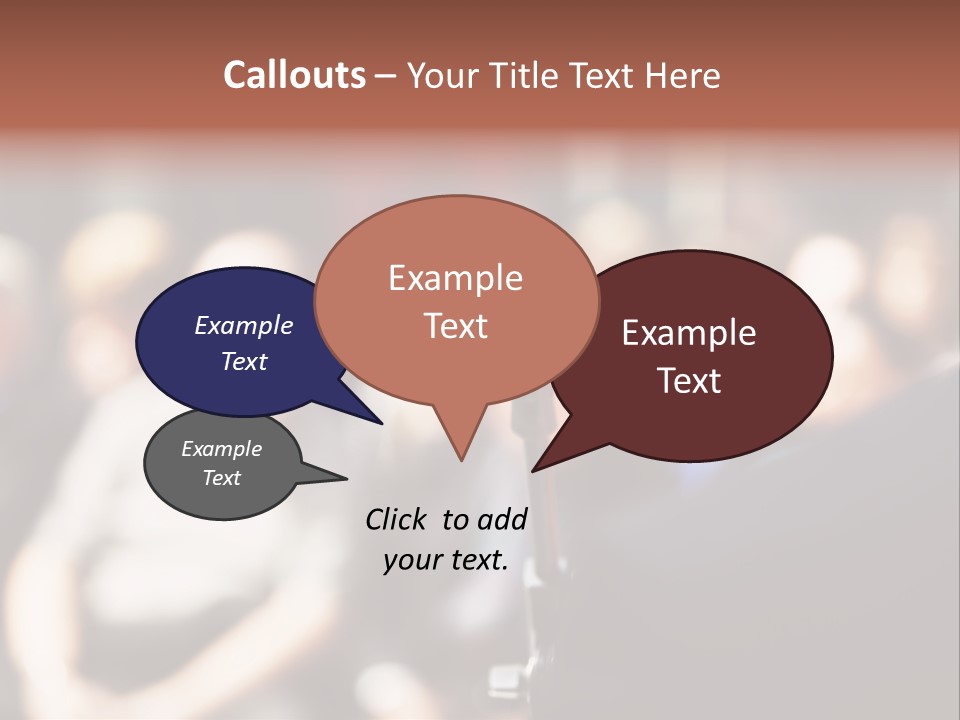 Convention Center Unrecognizable Person Microphone Stand PowerPoint Template