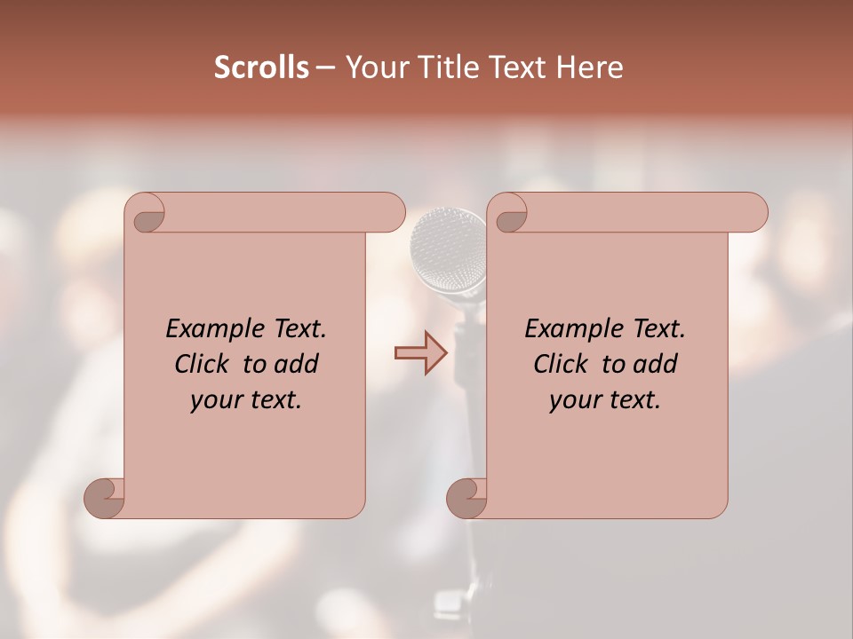 Convention Center Unrecognizable Person Microphone Stand PowerPoint Template