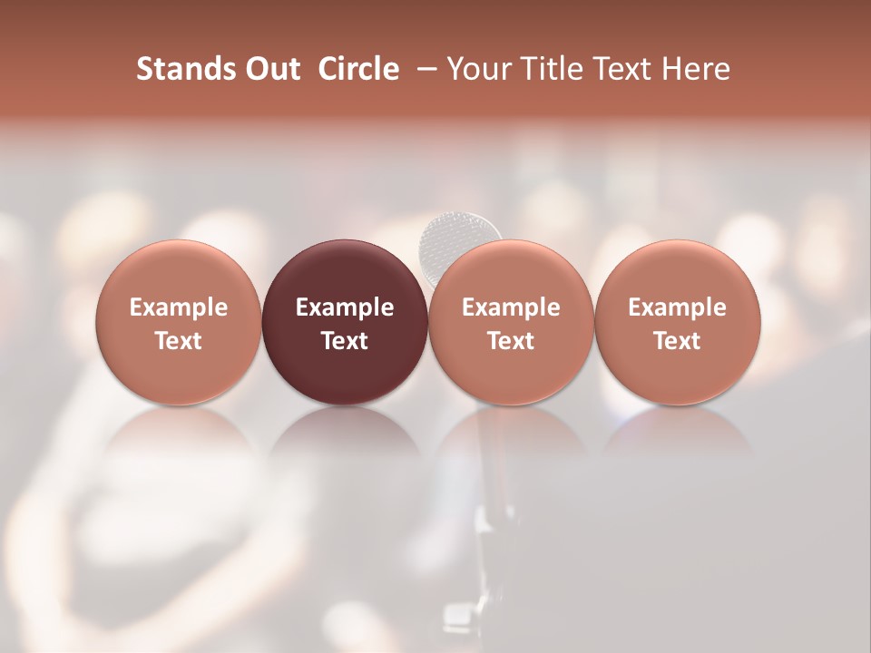 Convention Center Unrecognizable Person Microphone Stand PowerPoint Template