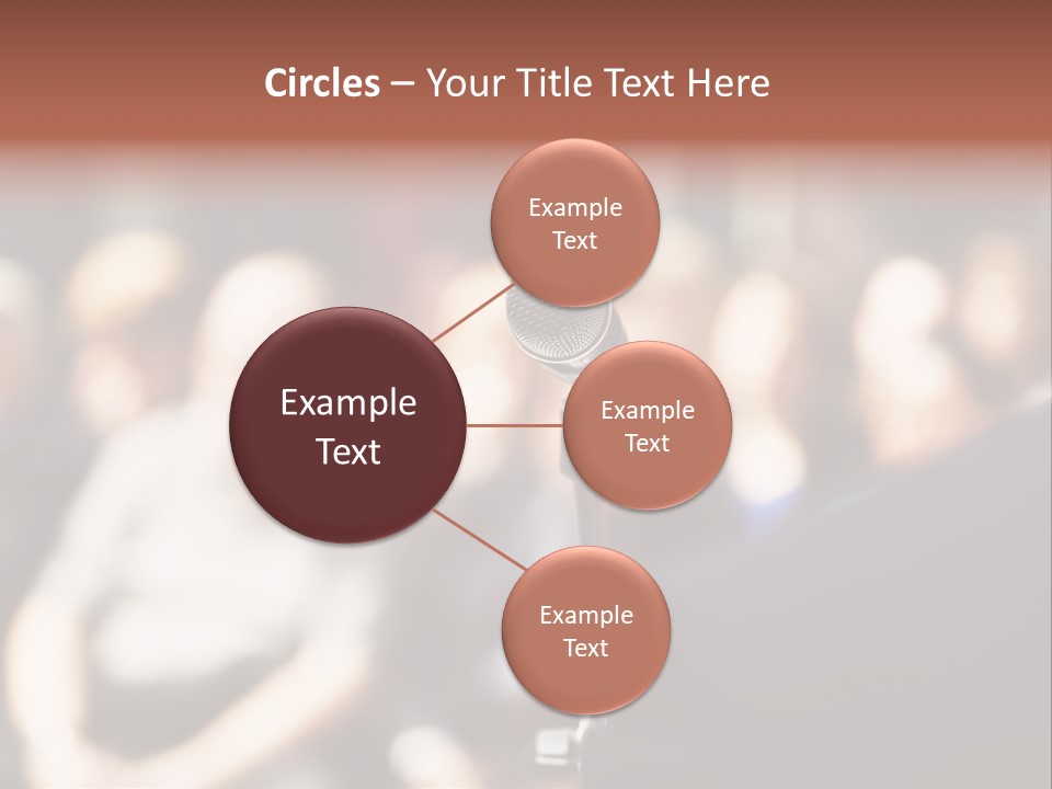 Convention Center Unrecognizable Person Microphone Stand PowerPoint Template