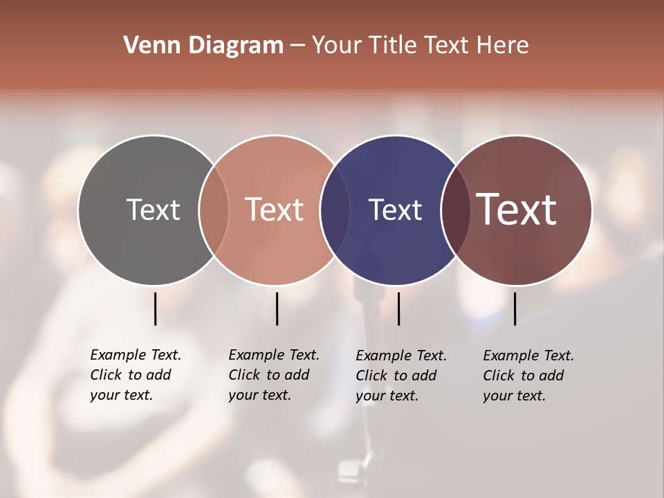 Convention Center Unrecognizable Person Microphone Stand PowerPoint Template