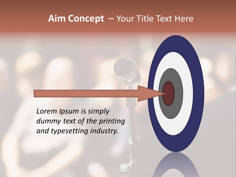 Convention Center Unrecognizable Person Microphone Stand PowerPoint Template