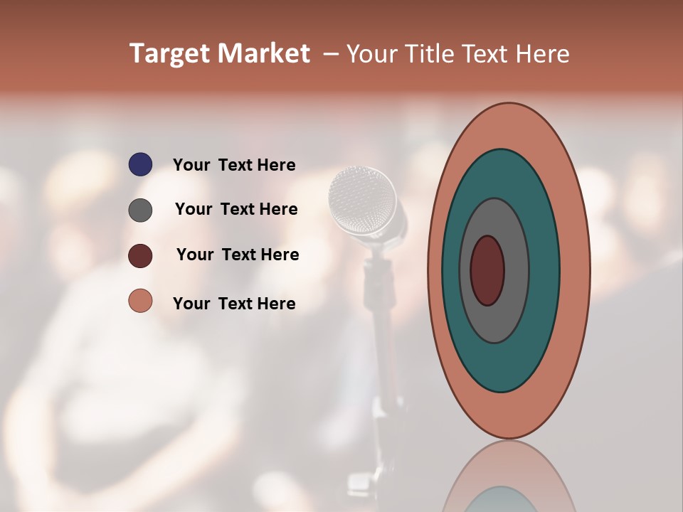 Convention Center Unrecognizable Person Microphone Stand PowerPoint Template