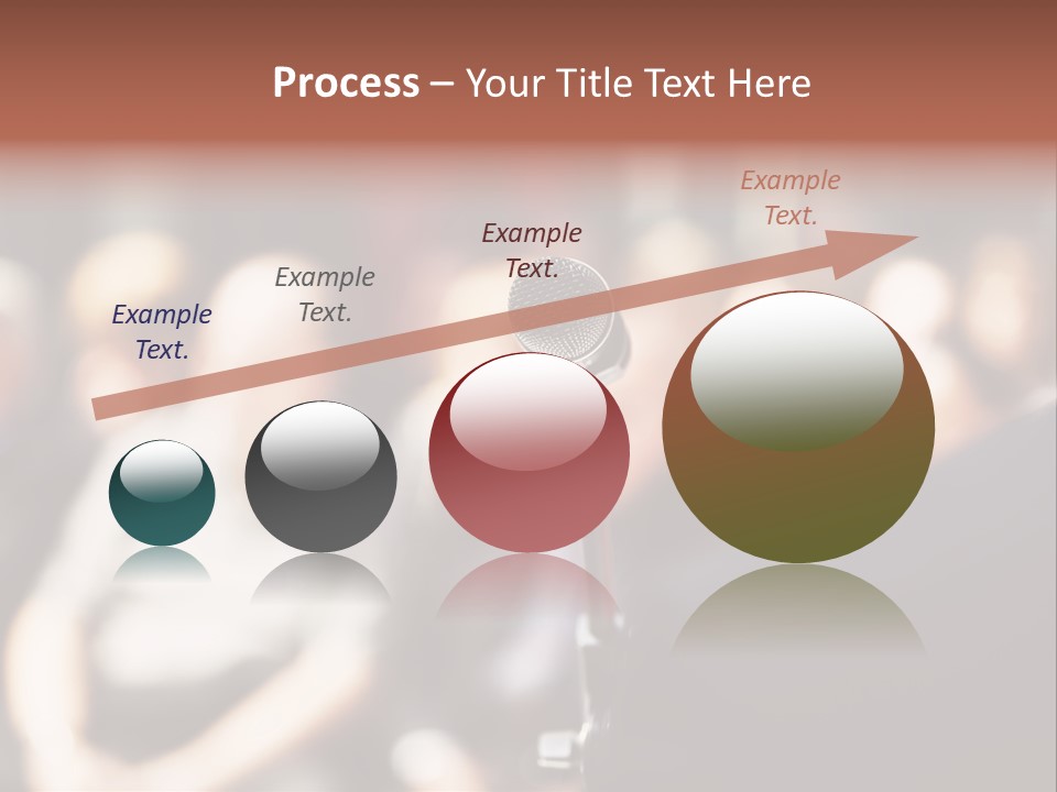 Convention Center Unrecognizable Person Microphone Stand PowerPoint Template