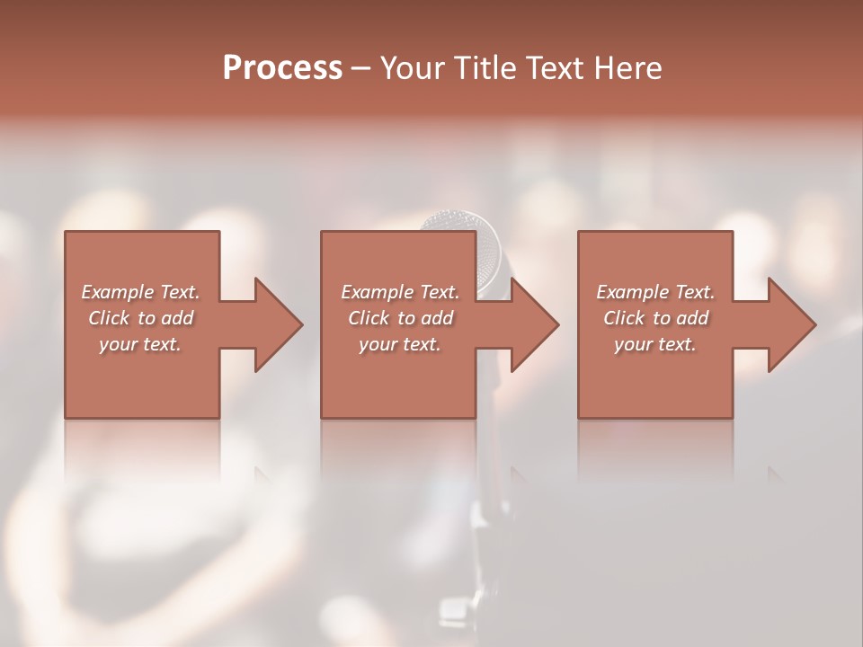 Convention Center Unrecognizable Person Microphone Stand PowerPoint Template