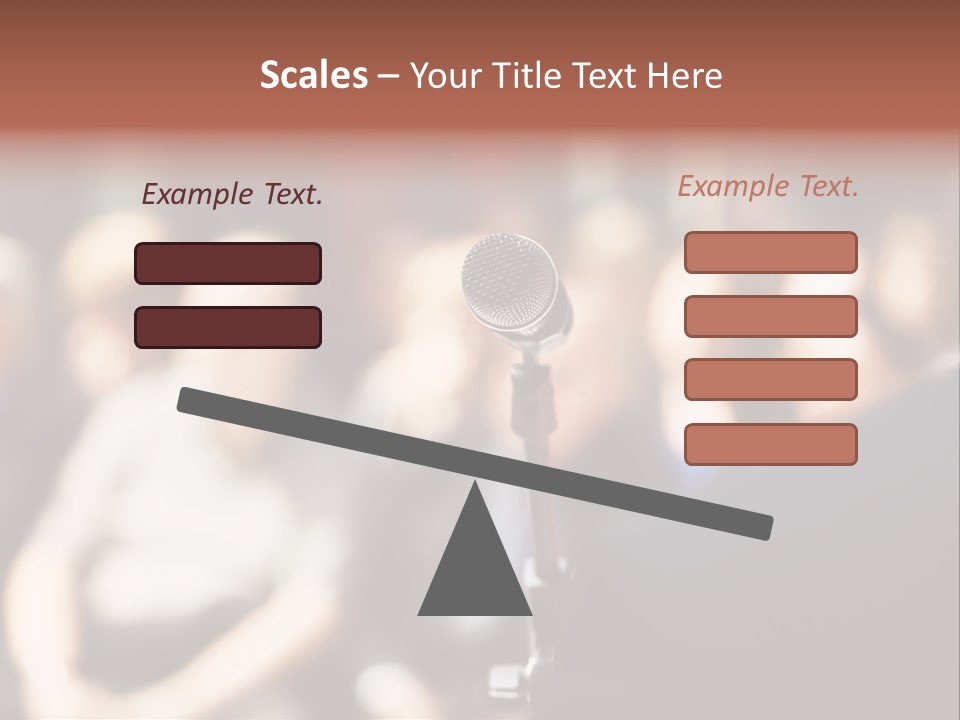 Convention Center Unrecognizable Person Microphone Stand PowerPoint Template