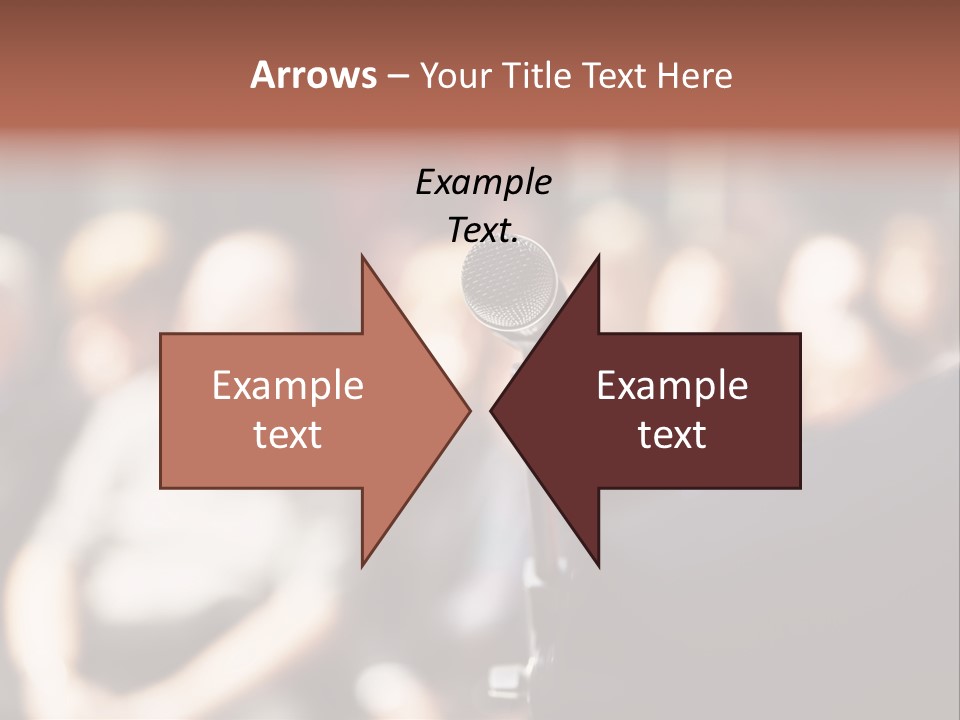 Convention Center Unrecognizable Person Microphone Stand PowerPoint Template