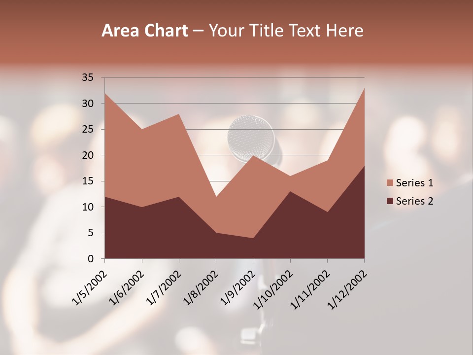 Convention Center Unrecognizable Person Microphone Stand PowerPoint Template