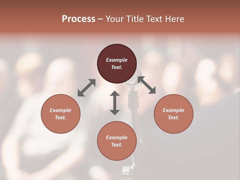 Convention Center Unrecognizable Person Microphone Stand PowerPoint Template