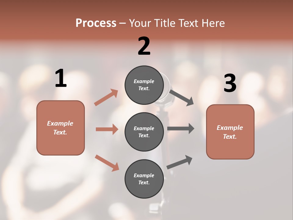 Convention Center Unrecognizable Person Microphone Stand PowerPoint Template