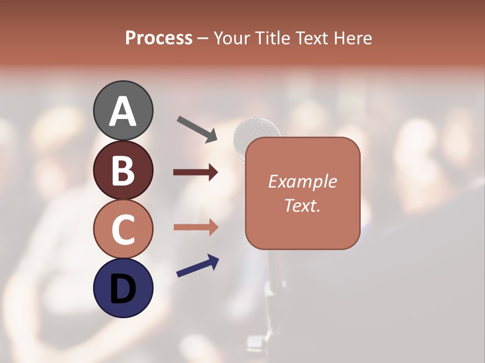 Convention Center Unrecognizable Person Microphone Stand PowerPoint Template