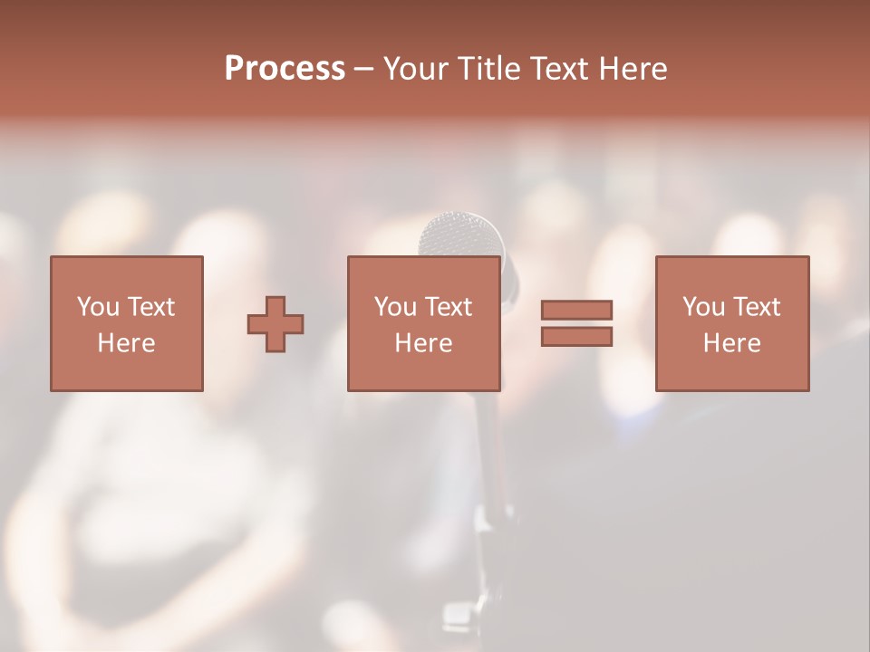 Convention Center Unrecognizable Person Microphone Stand PowerPoint Template