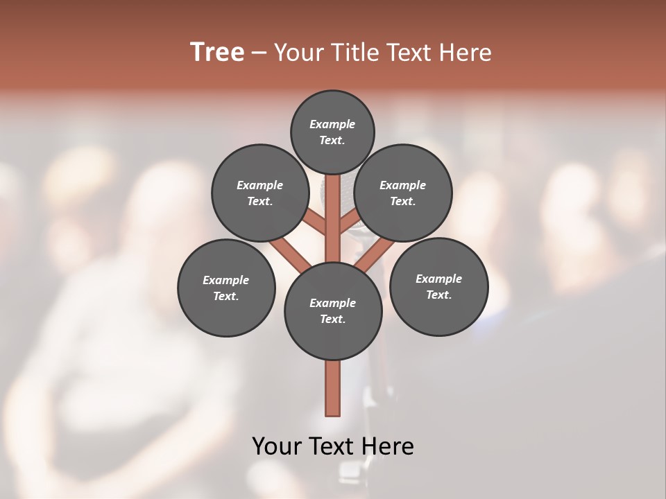 Convention Center Unrecognizable Person Microphone Stand PowerPoint Template