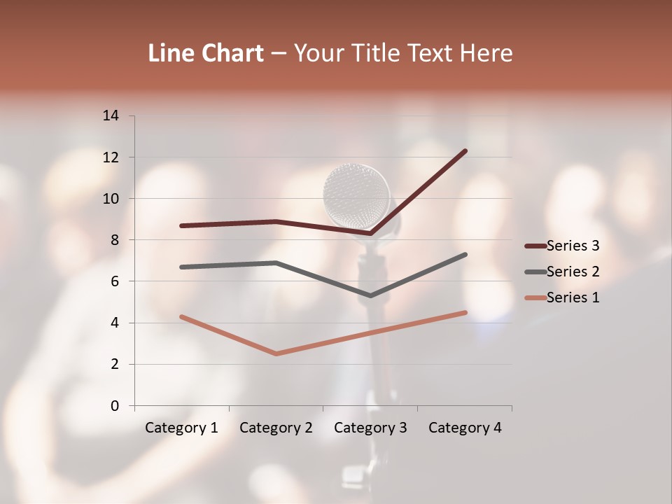 Convention Center Unrecognizable Person Microphone Stand PowerPoint Template
