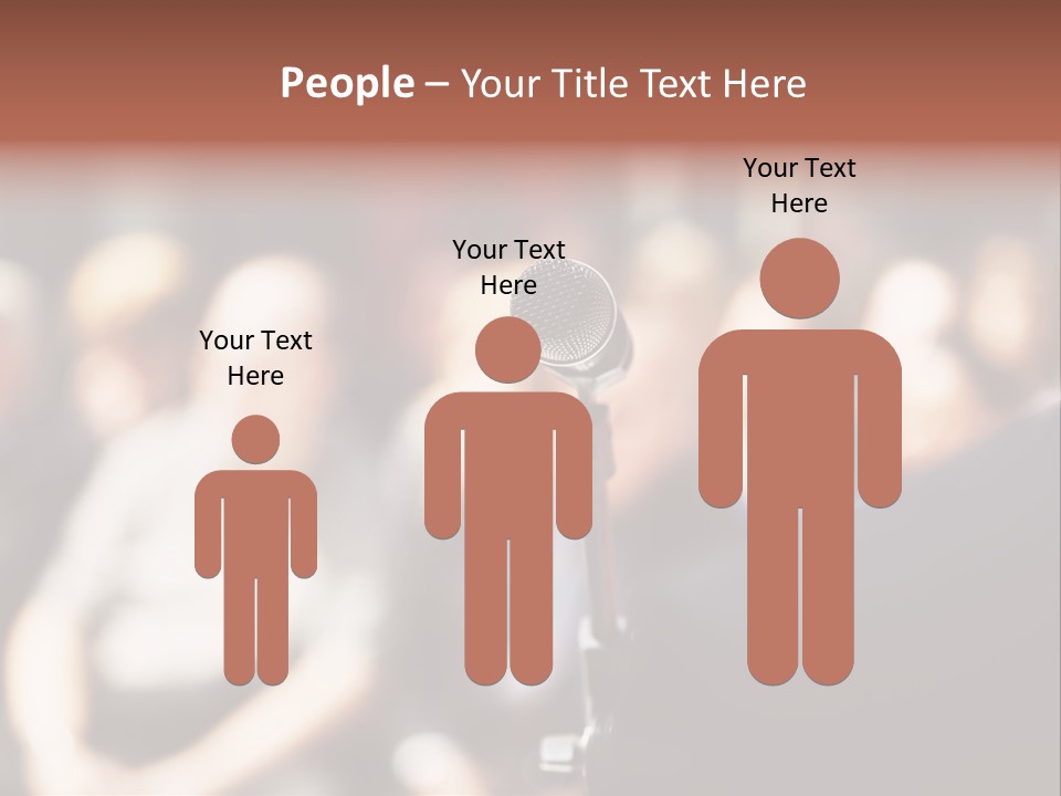 Convention Center Unrecognizable Person Microphone Stand PowerPoint Template